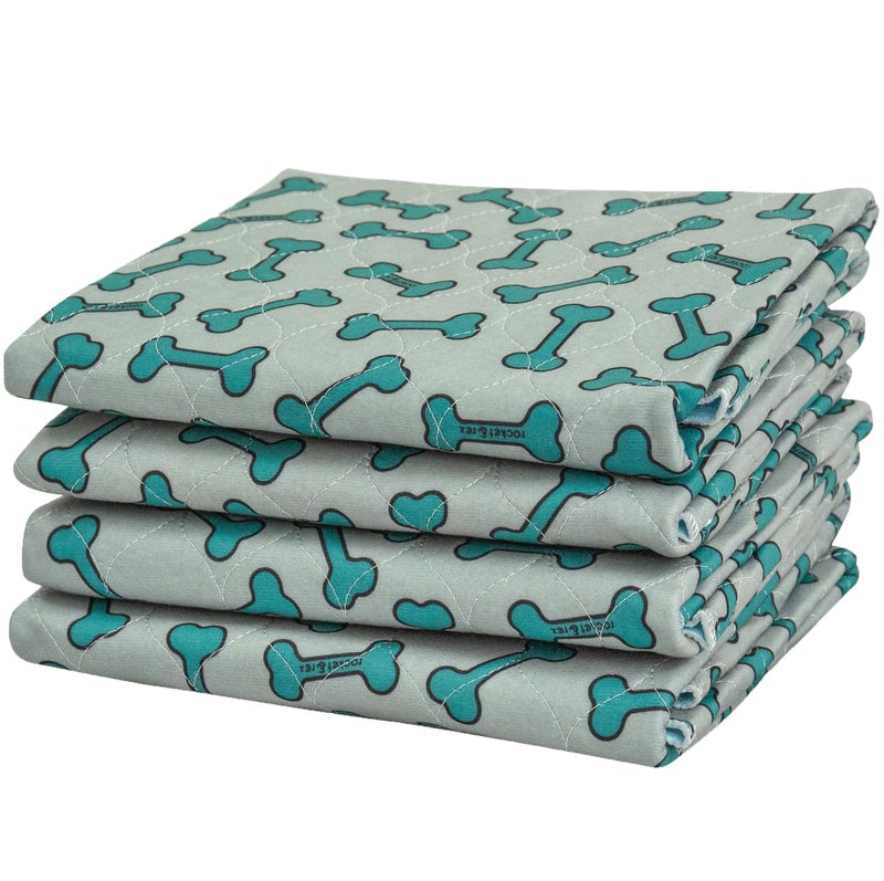 rocket & rex Premium Washable Pee Pads for Dogs, Waterproof & Reusable Puppy Pads for Potty Training, Whelping, Lining Crates & More, Guaranteed for up to 300 Washes, 30" x 36" (Pack of 4) - Image 1